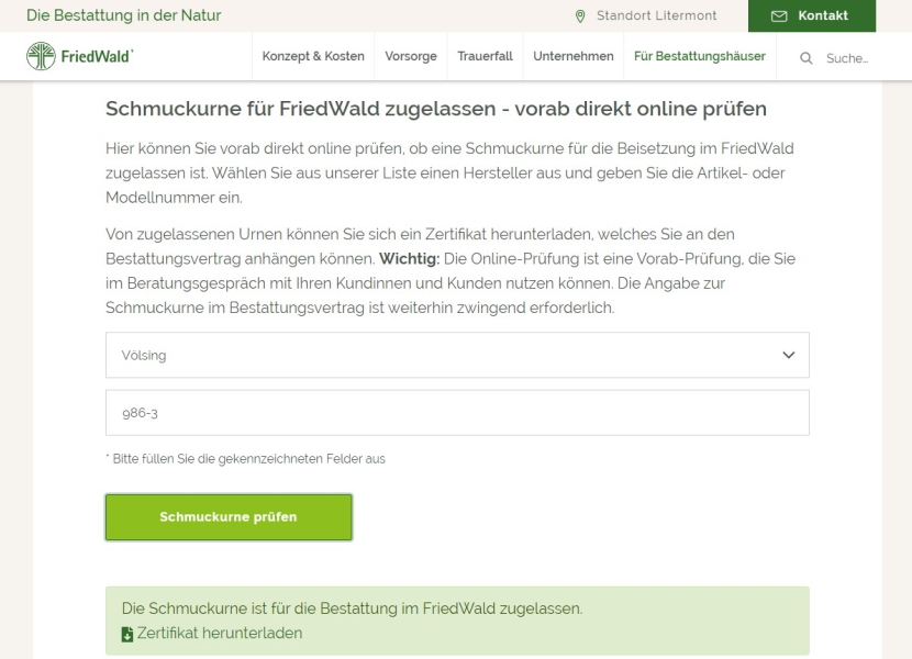 Newsbild_FriedWald_Schmuckurnenpruefung_Mai_2024_830x600 Newsbild_FriedWald_Schmuckurnenpruefung_Mai_2024_830x600